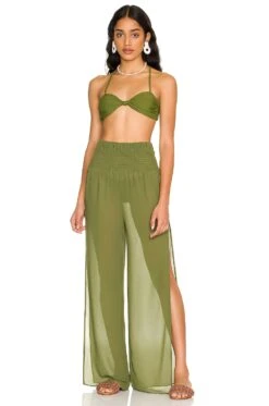 Camila Coelho Nana Pants Sage Green 9 Camila Coelho Nana Pants Sage Green -Camila coelho Sales COEL WP51 V4