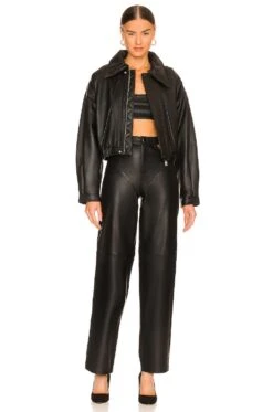 Camila Coelho Jess Leather Pant Black -Camila coelho Sales COEL WP66 V4