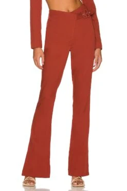 Camila Coelho Elodie Pant Dark Red