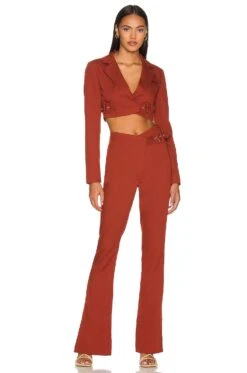 Camila Coelho Elodie Pant Dark Red -Camila coelho Sales COEL WP68 V4