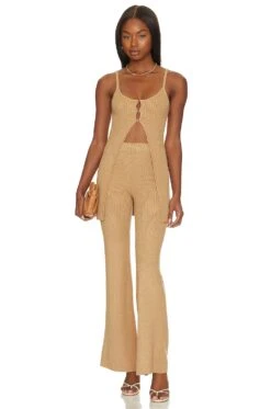 Camila Coelho PANTALON EN MAILLE PERSEPHONE Tan 9 Camila Coelho PANTALON EN MAILLE PERSEPHONE Tan -Camila coelho Sales COEL WP82 V4