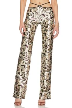 Camila Coelho Trina Pants Brown Waves