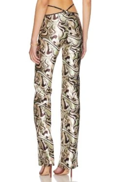 Camila Coelho Trina Pants Brown Waves -Camila coelho Sales COEL WP99 V3