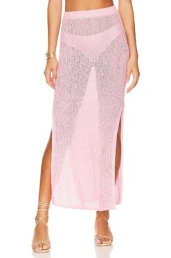 Camila Coelho Cleo Skirt Pink -Camila coelho Sales COEL WQ145 V1 1