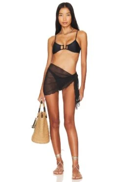 Camila Coelho Aliane Sarong Black -Camila coelho Sales COEL WQ157 V4