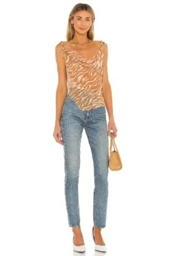 Camila Coelho Tati Cowl Cami Brown Zebra 11 Camila Coelho Tati Cowl Cami Brown Zebra -Camila coelho Sales COEL WS117 V5