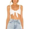 Camila Coelho Sophia Crop Top Ivory -Camila coelho Sales COEL WS128 V1