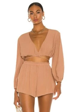 Camila Coelho Hattie Top Taupe 12 Camila Coelho Hattie Top Taupe -Camila coelho Sales COEL WS137 V1 1