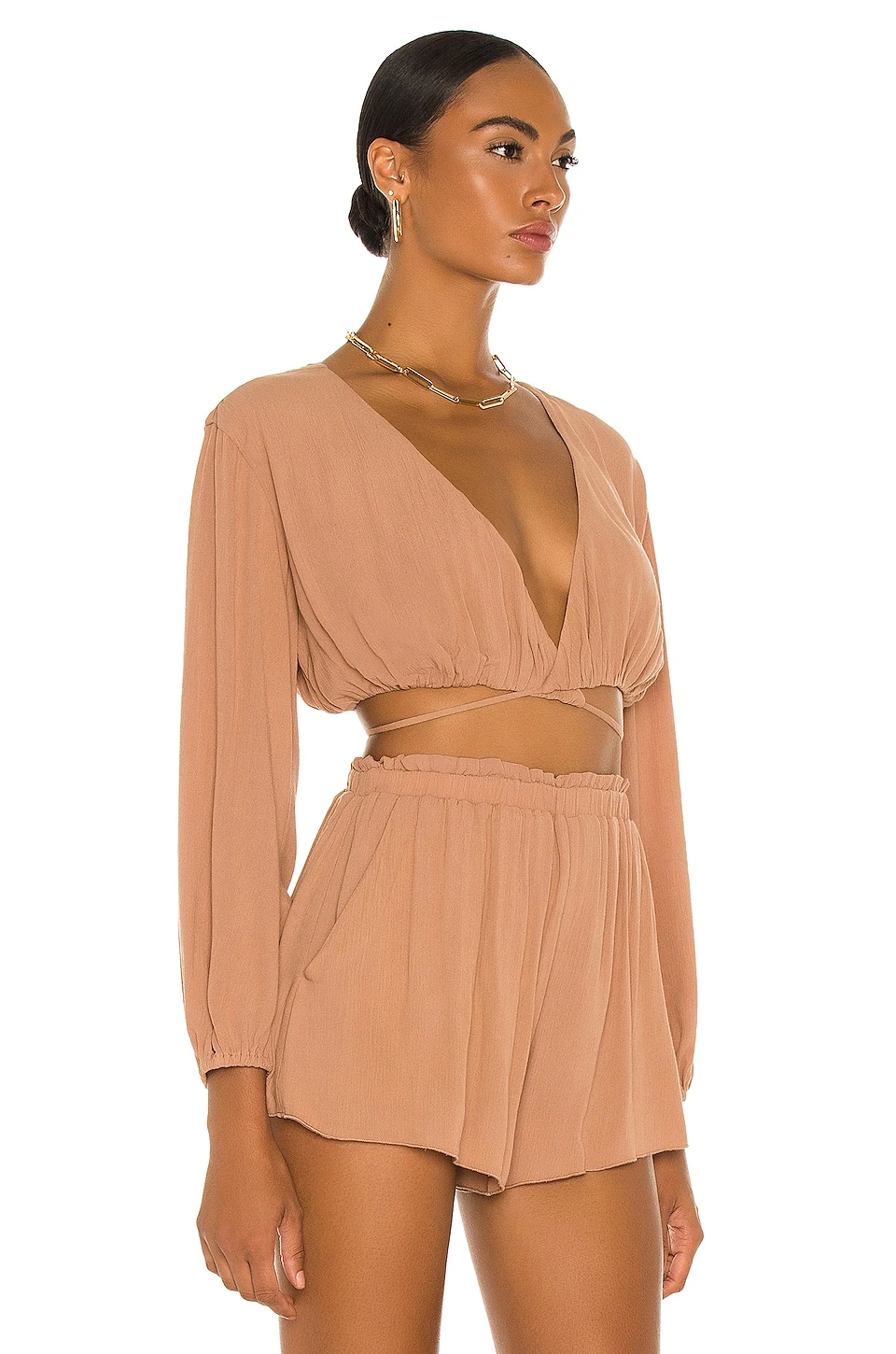 Camila Coelho Hattie Top Taupe 4 Camila Coelho Hattie Top Taupe - Image 2