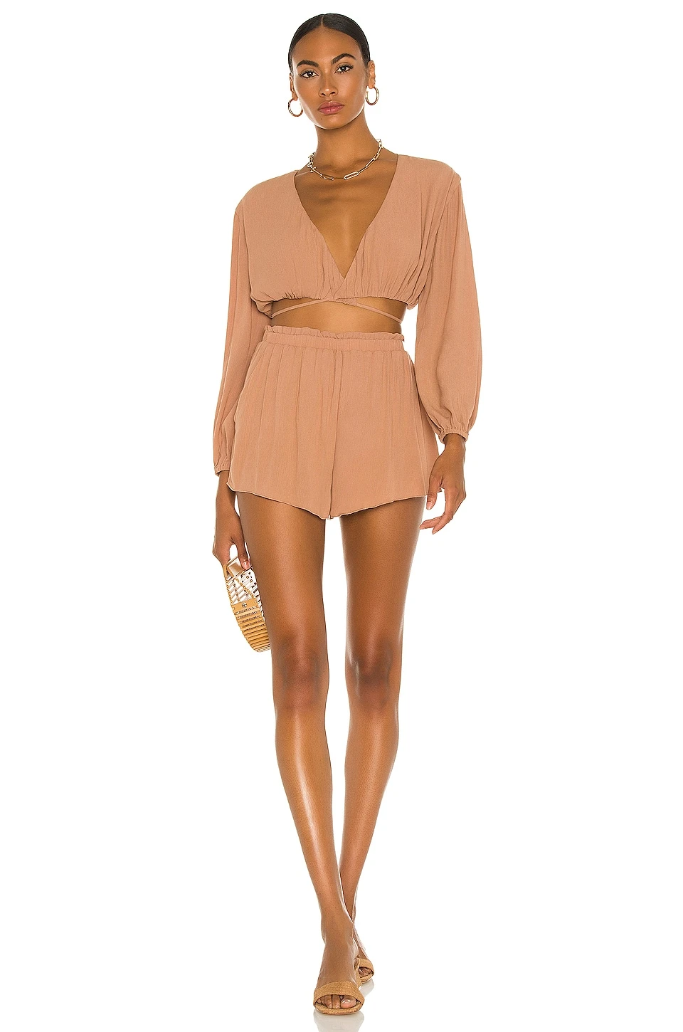 Camila Coelho Hattie Top Taupe 6 Camila Coelho Hattie Top Taupe - Image 4