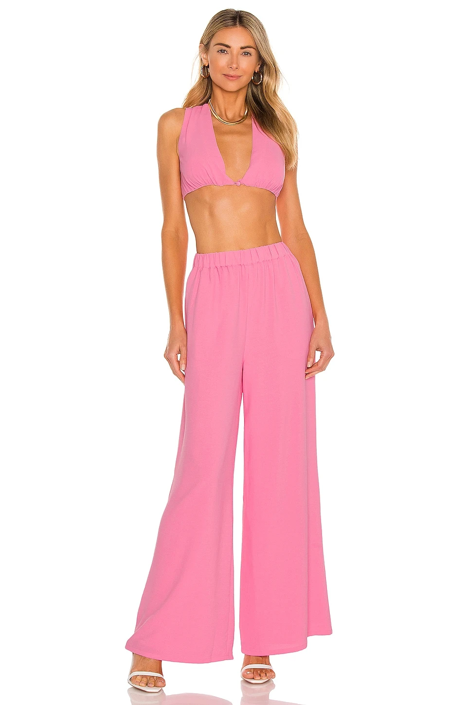 Camila Coelho Devon Crop Top Hot Pink 6 Camila Coelho Devon Crop Top Hot Pink - Image 4
