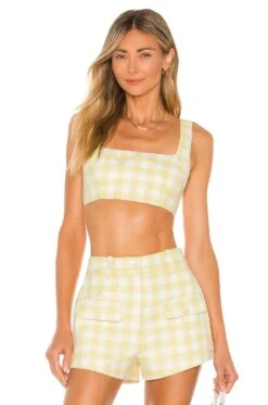 Camila Coelho Clarisse Top Yellow & White