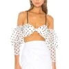 Camila Coelho Sidney Crop Top White & Black -Camila coelho Sales COEL WS15 V1