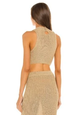 Camila Coelho Cleo Top Gold Flax -Camila coelho Sales COEL WS162 V3