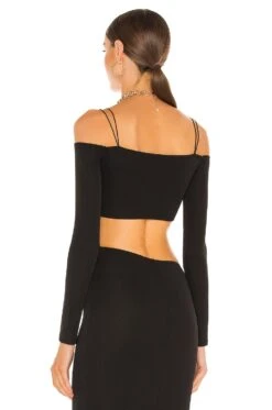 Camila Coelho Kalysta Top Black -Camila coelho Sales COEL WS167 V3