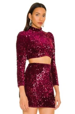 Camila Coelho Edna Top Burgundy -Camila coelho Sales COEL WS182 V2