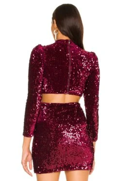 Camila Coelho Edna Top Burgundy -Camila coelho Sales COEL WS182 V3