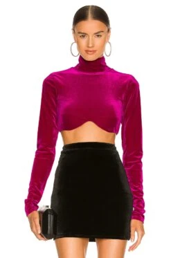 Camila Coelho Frankie Crop Top Magenta