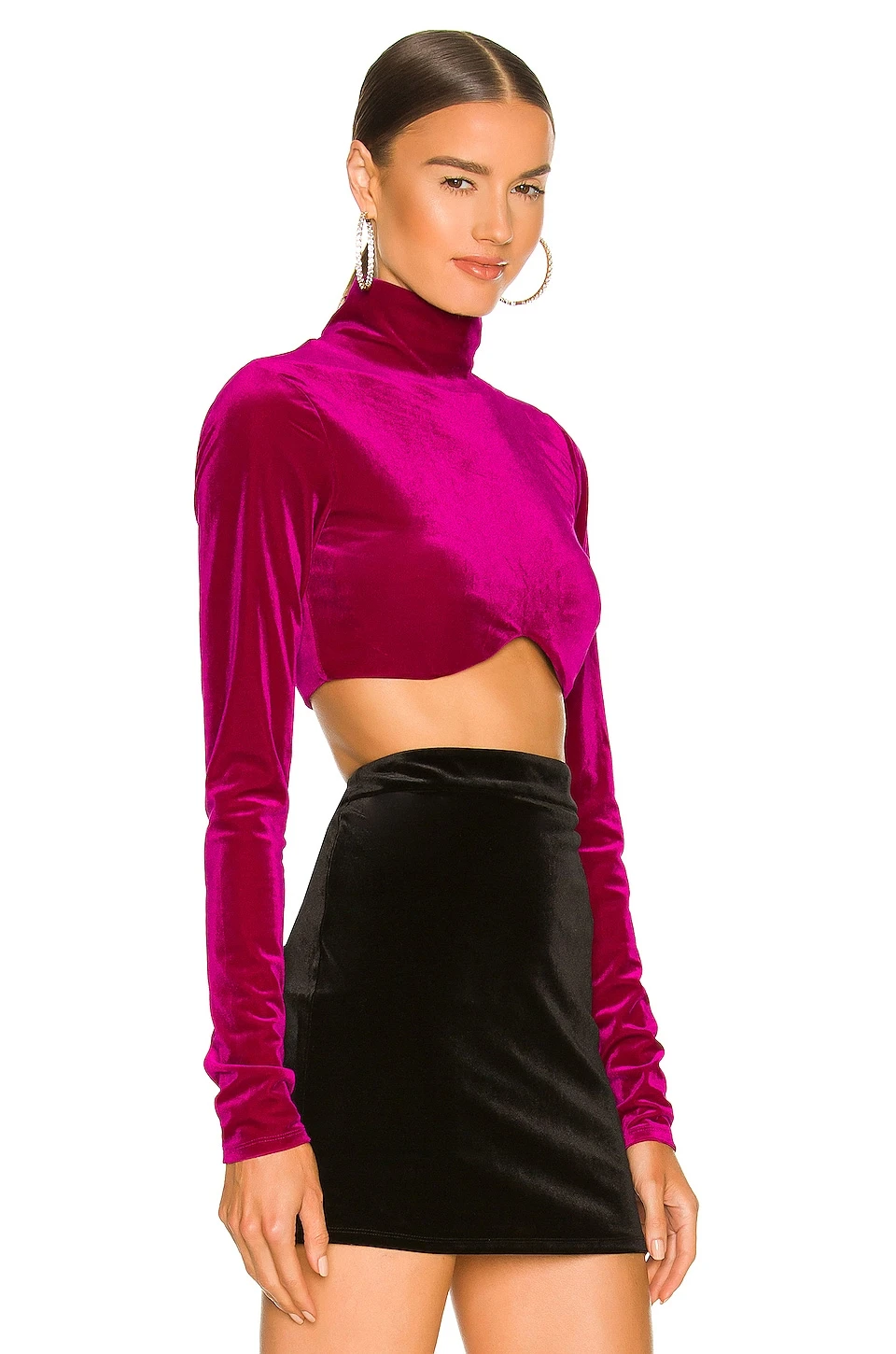 Camila Coelho Frankie Crop Top Magenta 4 Camila Coelho Frankie Crop Top Magenta - Image 2