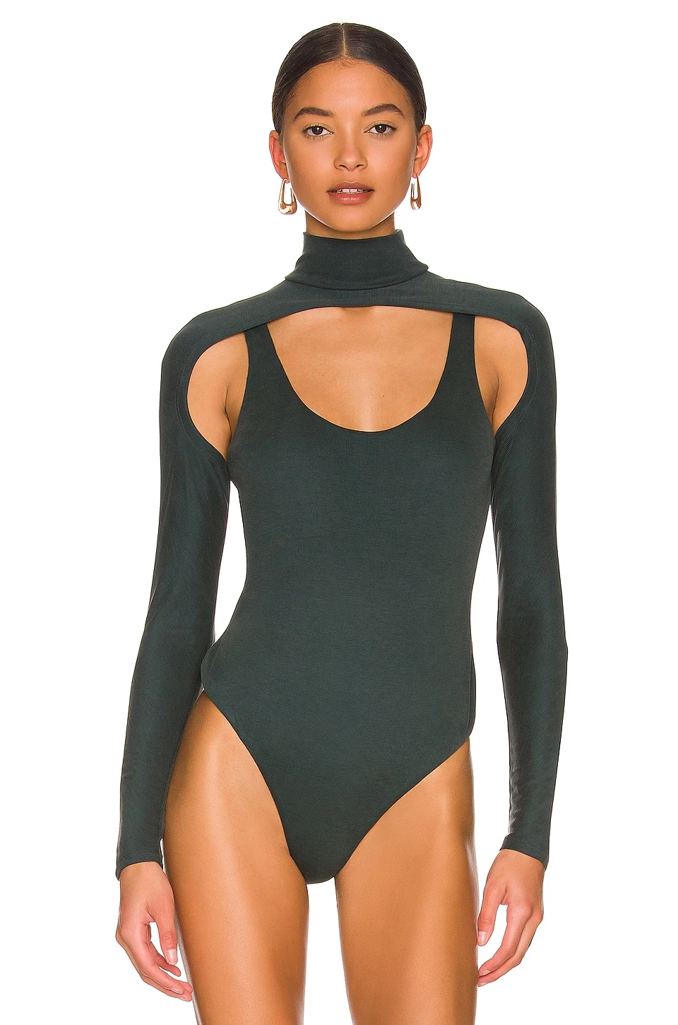 Camila Coelho Mabel Bodysuit Emerald Green 4 Camila Coelho Mabel Bodysuit Emerald Green - Image 2