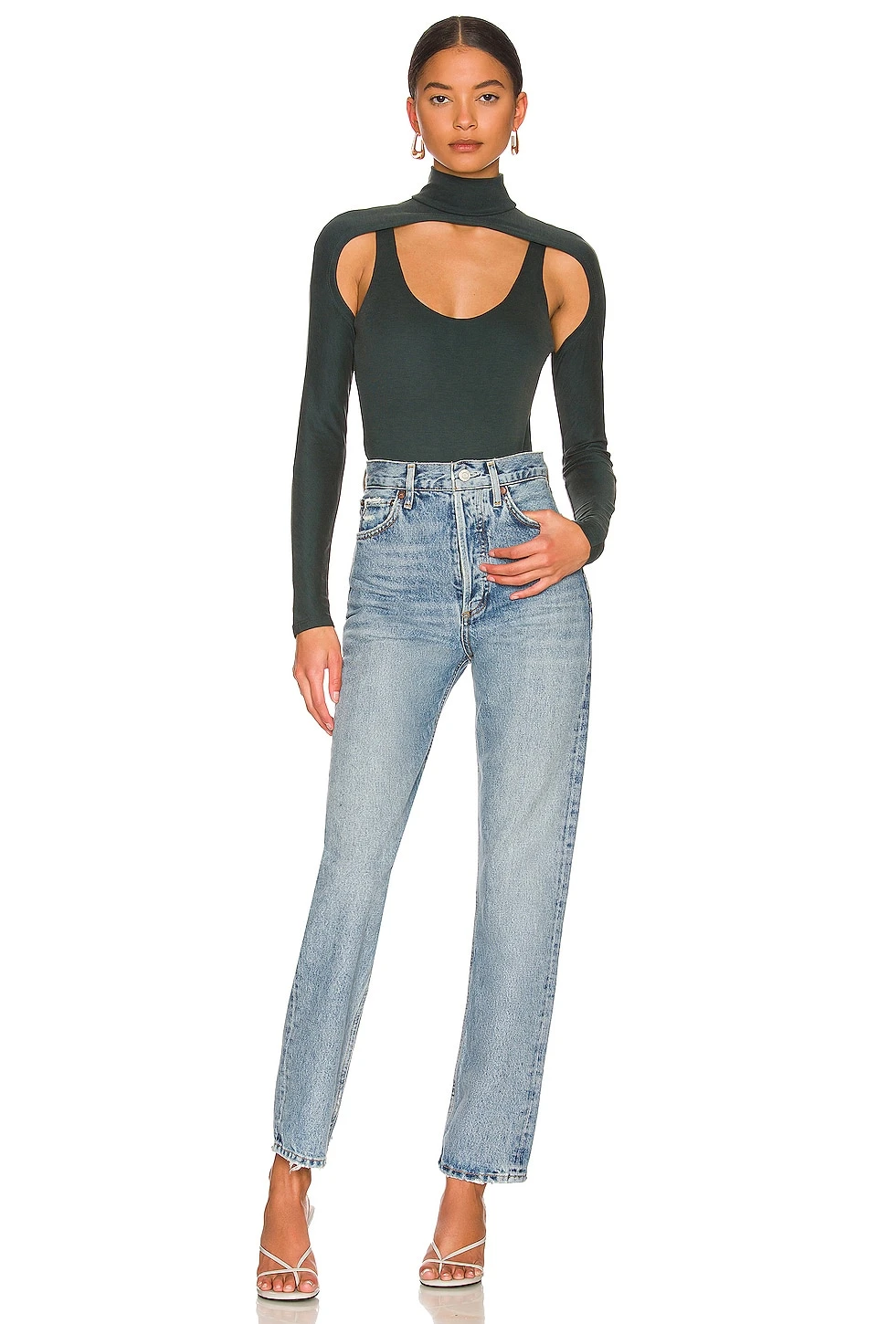 Camila Coelho Mabel Bodysuit Emerald Green 7 Camila Coelho Mabel Bodysuit Emerald Green - Image 5