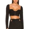 Camila Coelho Kora Crop Top Black -Camila coelho Sales COEL WS216 V1