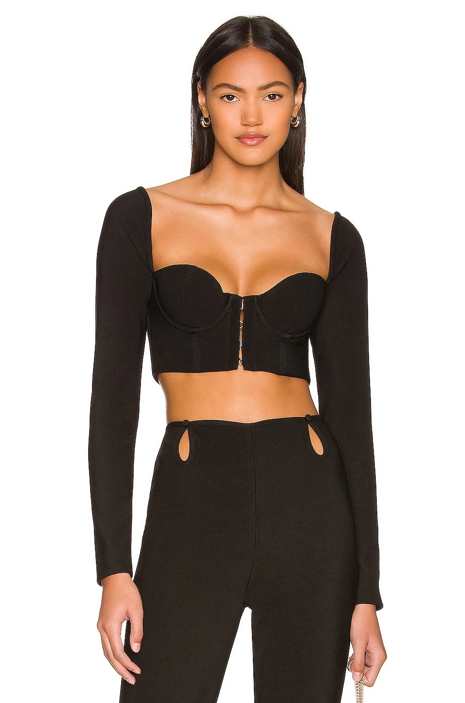 Camila Coelho Kora Crop Top Black 3 Camila Coelho Kora Crop Top Black