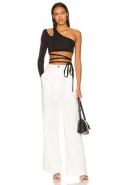 Camila Coelho Corlee Top Black -Camila coelho Sales COEL WS220 V4