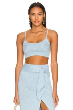 Camila Coelho Mimmi Cropped Tank Dusty Blue 12 Camila Coelho Mimmi Cropped Tank Dusty Blue -Camila coelho Sales COEL WS231 V1 1