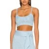 Camila Coelho Mimmi Cropped Tank Dusty Blue