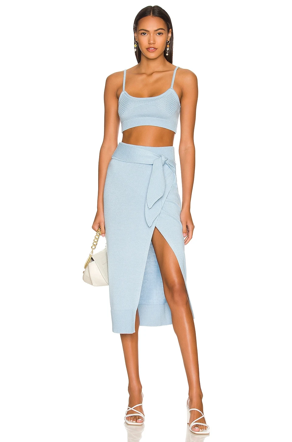 Camila Coelho Mimmi Cropped Tank Dusty Blue 6 Camila Coelho Mimmi Cropped Tank Dusty Blue - Image 4