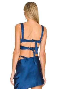 Camila Coelho Silas Crop Top Deep Blue 8 Camila Coelho Silas Crop Top Deep Blue -Camila coelho Sales COEL WS234 V3