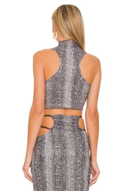 Camila Coelho Glaucia Top Gray Snake -Camila coelho Sales COEL WS238 V3