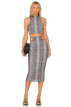 Camila Coelho Glaucia Top Gray Snake -Camila coelho Sales COEL WS238 V4