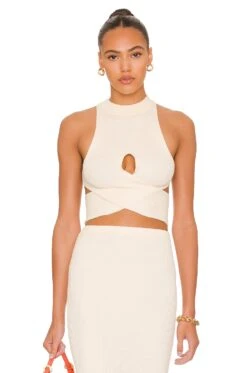 Camila Coelho Macadamia Crossover Top Ivory 12 Camila Coelho Macadamia Crossover Top Ivory -Camila coelho Sales COEL WS243 V1 1