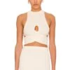 Camila Coelho Macadamia Crossover Top Ivory 2 Camila Coelho Macadamia Crossover Top Ivory -Camila coelho Sales COEL WS243 V1