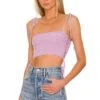 Camila Coelho Priscilla Knit Lace Up Top Purple 2 Camila Coelho Priscilla Knit Lace Up Top Purple -Camila coelho Sales COEL WS246 V1