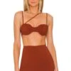 Camila Coelho Chelle Bralette Dark Brick -Camila coelho Sales COEL WS247 V1