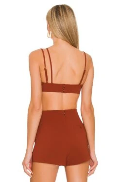 Camila Coelho Chelle Bralette Dark Brick 8 Camila Coelho Chelle Bralette Dark Brick -Camila coelho Sales COEL WS247 V3