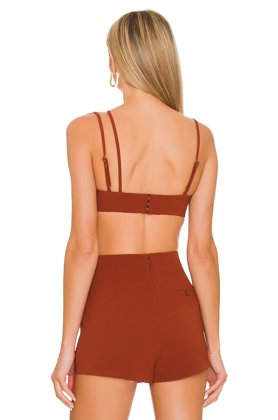 Camila Coelho Chelle Bralette Dark Brick 5 Camila Coelho Chelle Bralette Dark Brick - Image 3