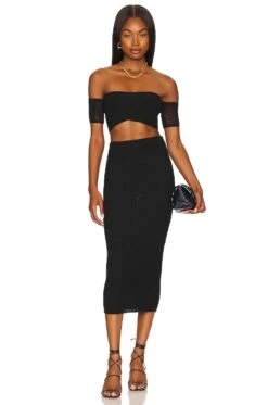 Camila Coelho Joss Top Black -Camila coelho Sales COEL WS248 V4