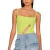 Camila Coelho Maia Knit Bodysuit Lime Green 1 Camila Coelho Maia Knit Bodysuit Lime Green -Camila coelho Sales COEL WS251 V1