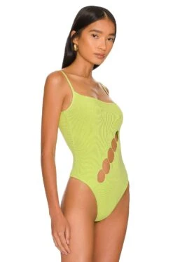 Camila Coelho Maia Knit Bodysuit Lime Green -Camila coelho Sales COEL WS251 V3