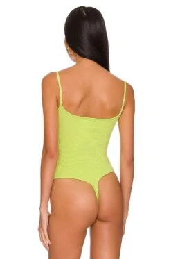 Camila Coelho Maia Knit Bodysuit Lime Green -Camila coelho Sales COEL WS251 V4