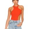 Camila Coelho Lexi Bodysuit Mandarin Red 2 Camila Coelho Lexi Bodysuit Mandarin Red -Camila coelho Sales COEL WS255 V1