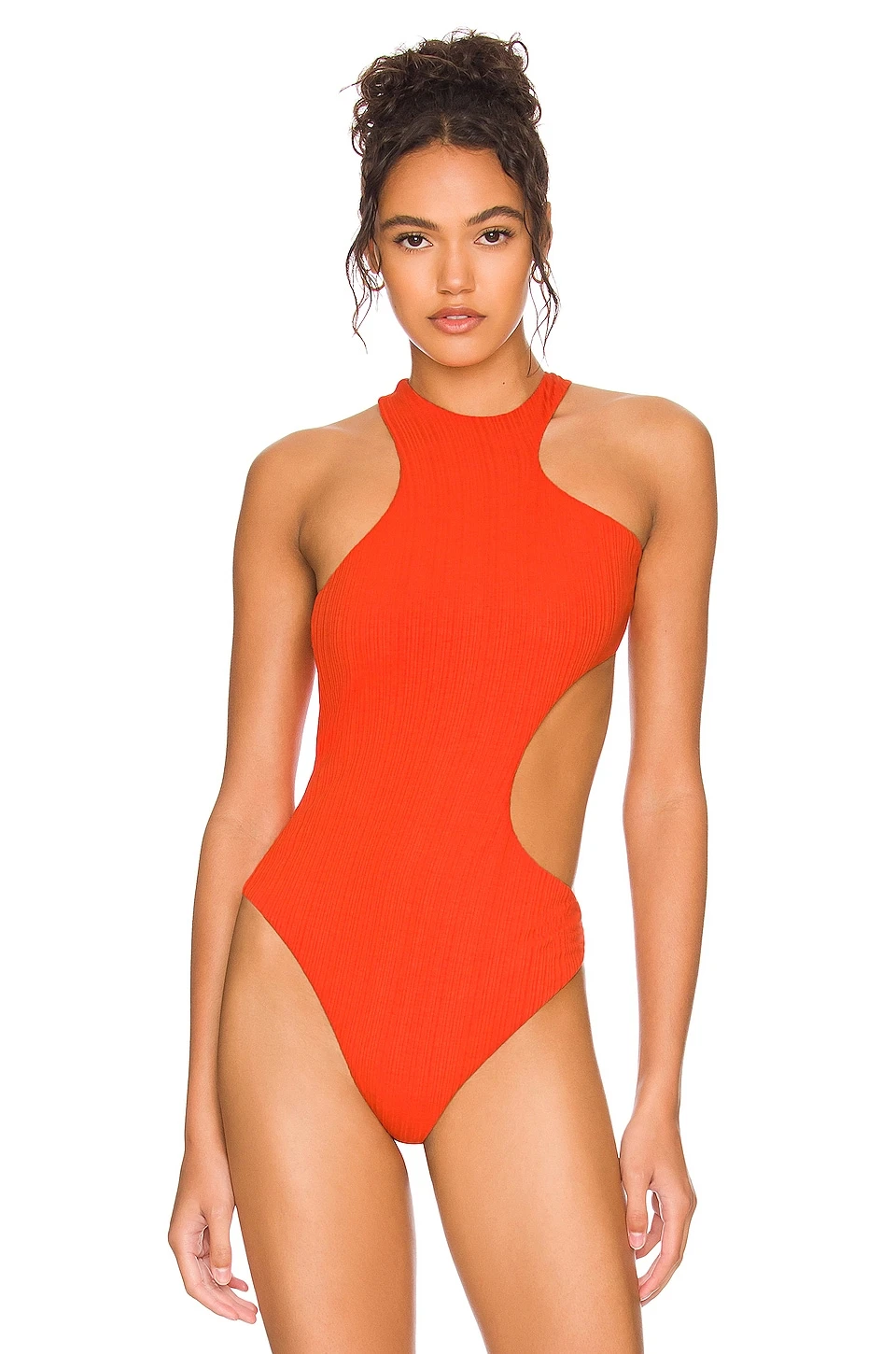 Camila Coelho Lexi Bodysuit Mandarin Red 4 Camila Coelho Lexi Bodysuit Mandarin Red - Image 2