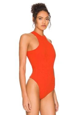 Camila Coelho Lexi Bodysuit Mandarin Red 10 Camila Coelho Lexi Bodysuit Mandarin Red -Camila coelho Sales COEL WS255 V3