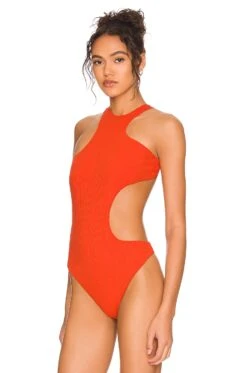 Camila Coelho Lexi Bodysuit Mandarin Red 11 Camila Coelho Lexi Bodysuit Mandarin Red -Camila coelho Sales COEL WS255 V4