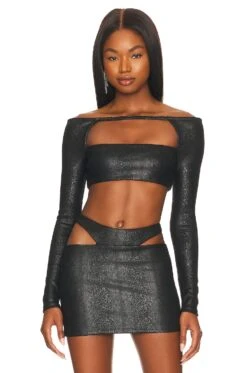 Camila Coelho Sandy Top Black