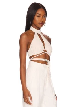 Camila Coelho Whitney Top Oatmeal 7 Camila Coelho Whitney Top Oatmeal -Camila coelho Sales COEL WS269 V2